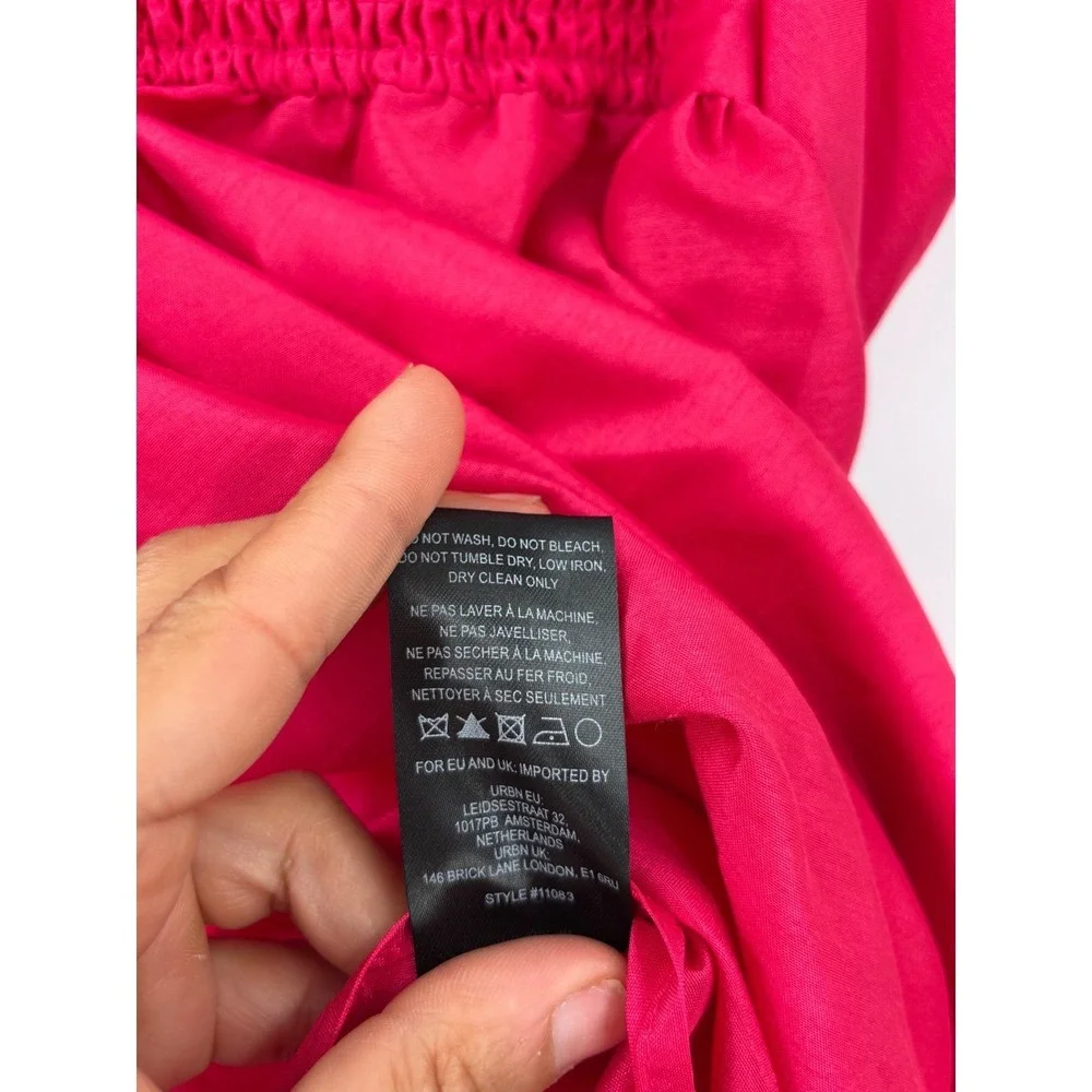 Anthropologie Hutch Rosette‎ Strap Mini Dress XL Pink Floral Cottagecore